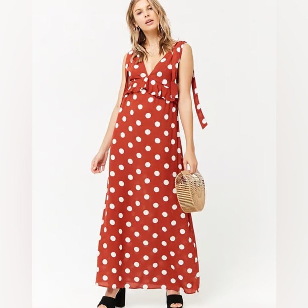 Forever 21 Contemporary Polka Dot Maxi